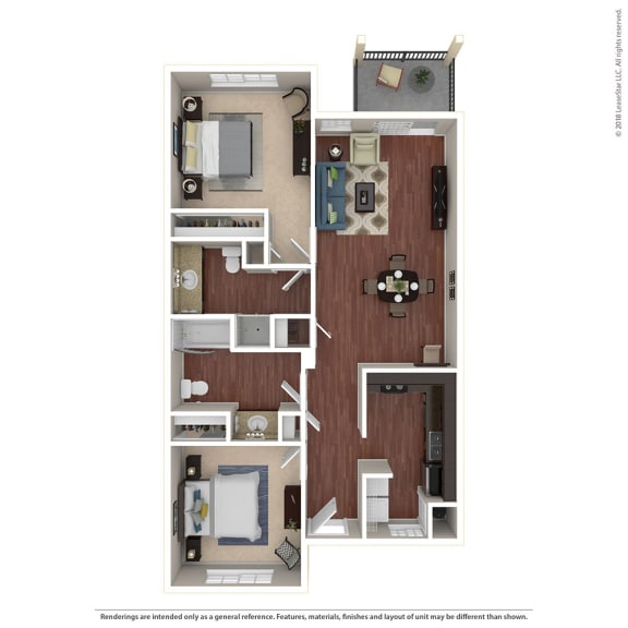 2BR/2BA D 2 Bed 2 Bath Floor Plan at Crooked Oak at Loma Verde Preserve, Novato