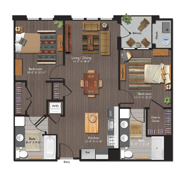 C1  Floor Plan at Valley and Bloom, Montclair, New Jersey