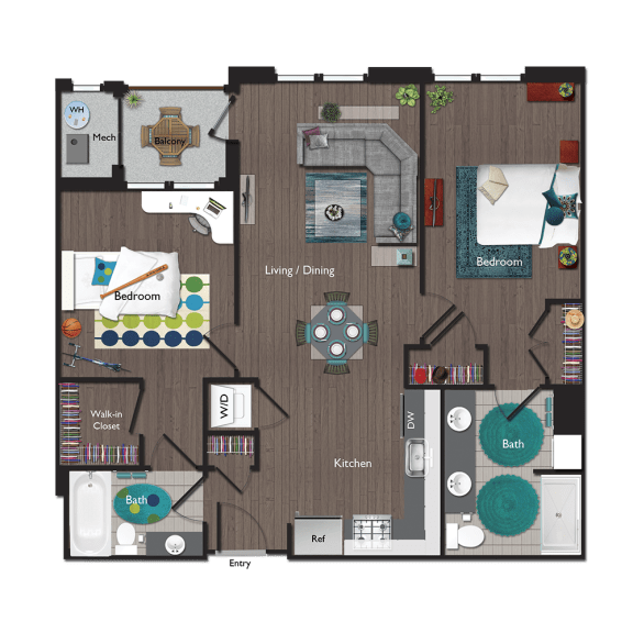 C5 Floor Plan at Valley and Bloom, Montclair, 07042