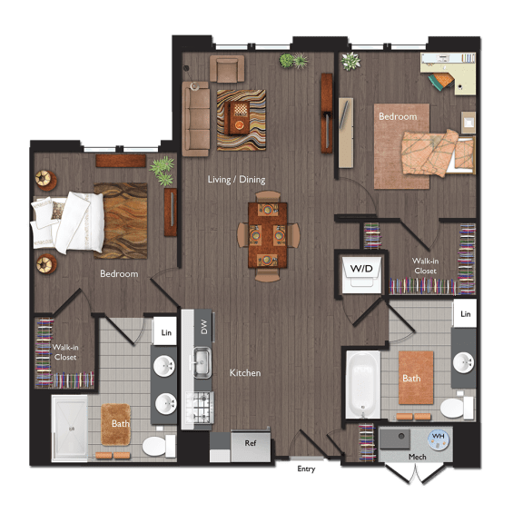 C6 Floor Plan at Valley and Bloom, Montclair, NJ, 07042