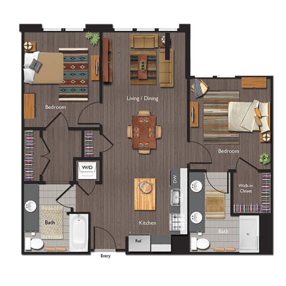 C7 Floor Plan at Valley and Bloom, New Jersey, 07042