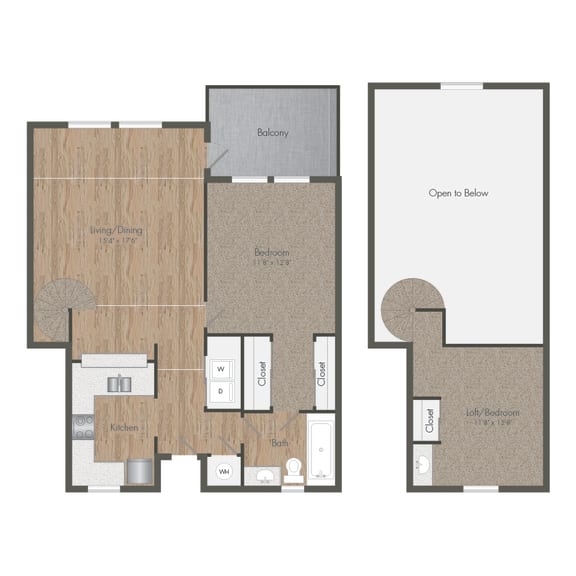 1x1 Loft Small at Reedhouse Apartments, Boise, ID, 83706