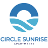 the logo for circle sunrise apartments