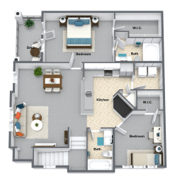 B1 Floor Plan at Artisan Apartments, Spokane, Washington