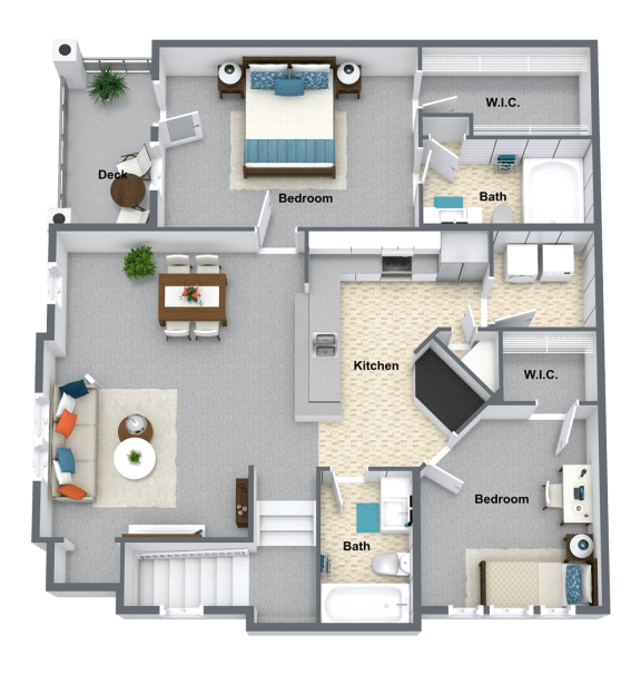 B1 Floor Plan at Artisan Apartments, Spokane, Washington