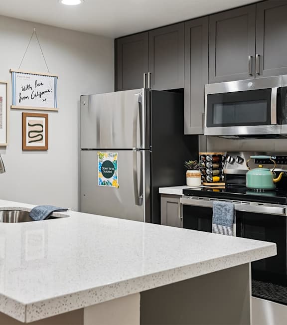 Kitchen at Haven at Del Mar Station Apartments in Pasadena CA