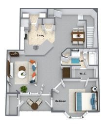 A2 Floor Plan at Artisan Apartments, Spokane, WA