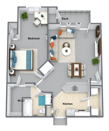 A1 Floor Plan at Artisan Apartments, Spokane, WA, 99223