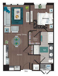 A2 Floor Plan at Valley and Bloom, Montclair, 07042