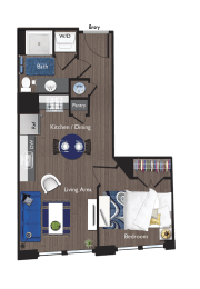 A9A Floor Plan at Valley and Bloom, Montclair, NJ