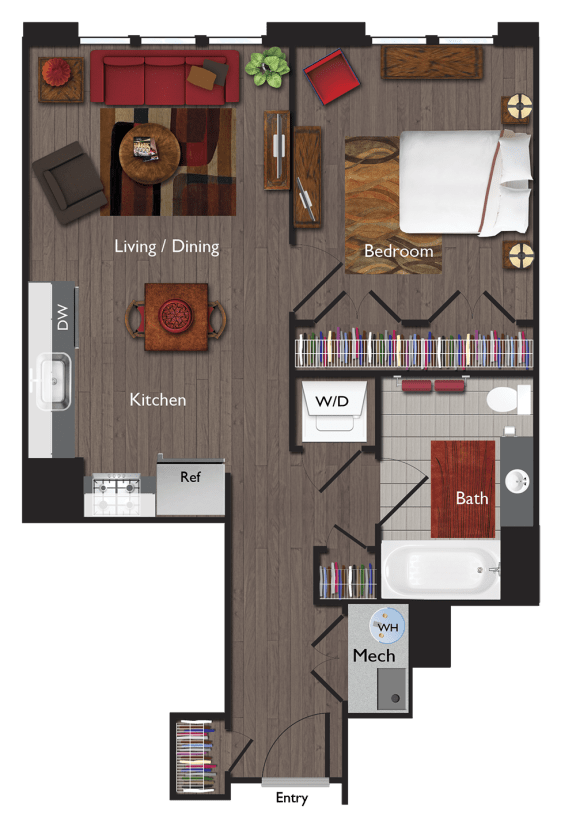A8 Floor Plan at Valley and Bloom, New Jersey, 07042