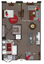 B3 Floor Plan at Valley and Bloom, Montclair, NJ