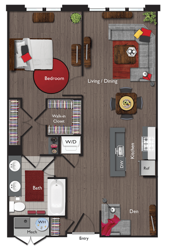 B3 Floor Plan at Valley and Bloom, Montclair, NJ