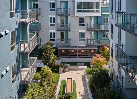 Expansive courtyard space