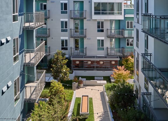 Expansive courtyard space