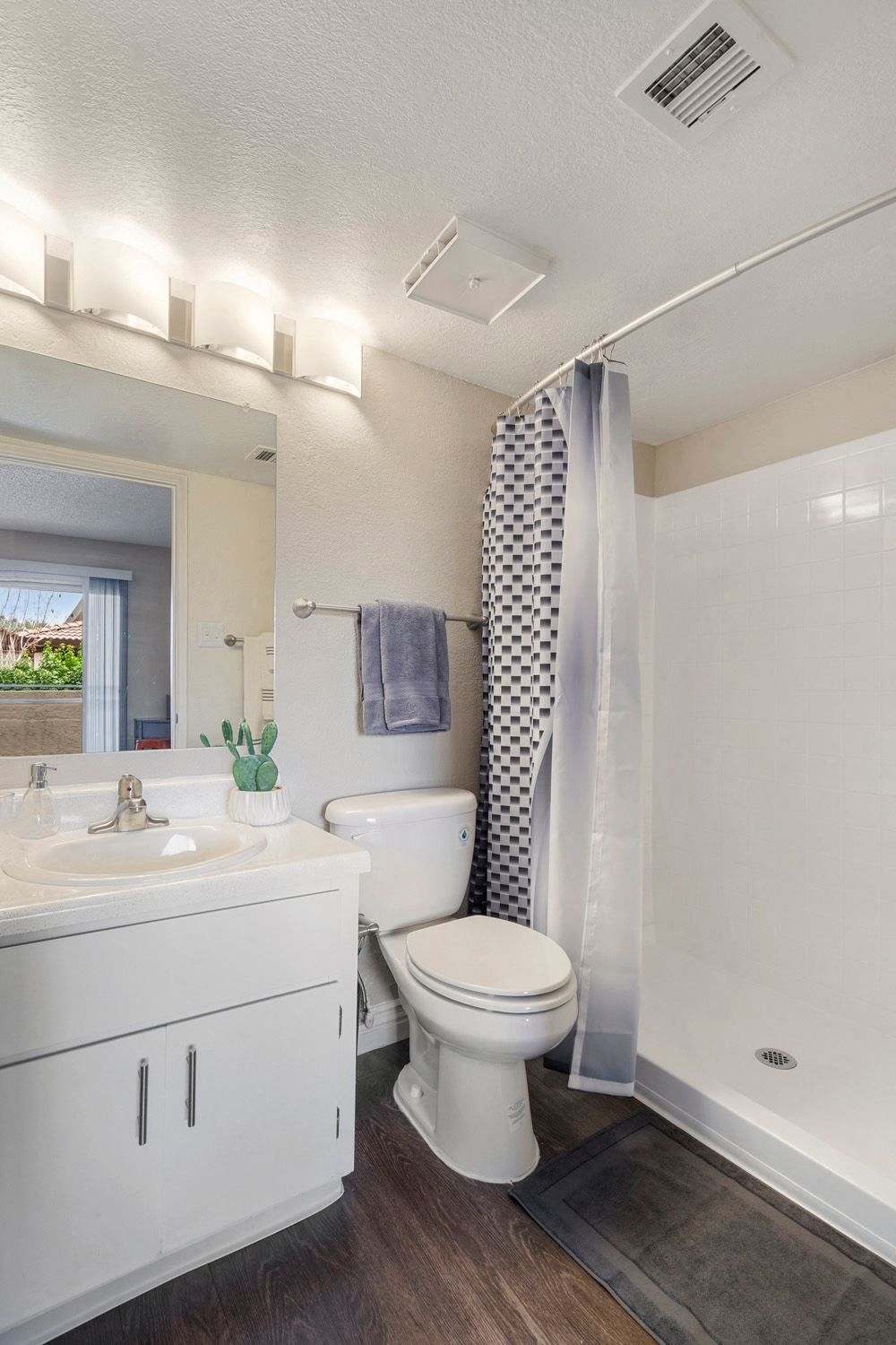 Apartment bathroom — representative home at The Place at Wickertree.