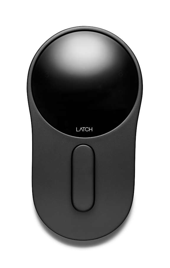 A black LATCH device is shown on a white background.