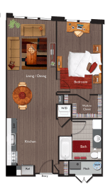 A6 Floor Plan at Valley and Bloom, Montclair