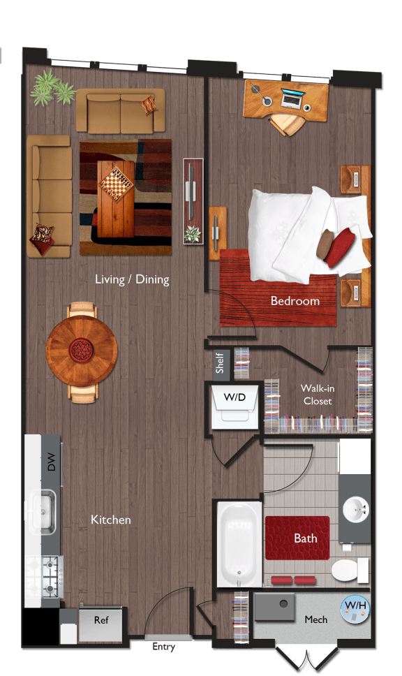 A6 Floor Plan A6 Floor Plan at Valley and Bloom, Montclair