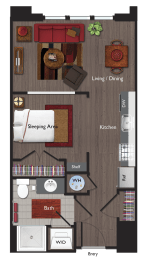 S1 Floor Plan at Valley and Bloom, Montclair, New Jersey