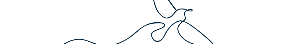 A blue line drawing of a butterfly on a black background.