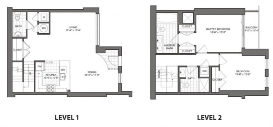 one and two bedroom apartments, Palatine Arlington VA