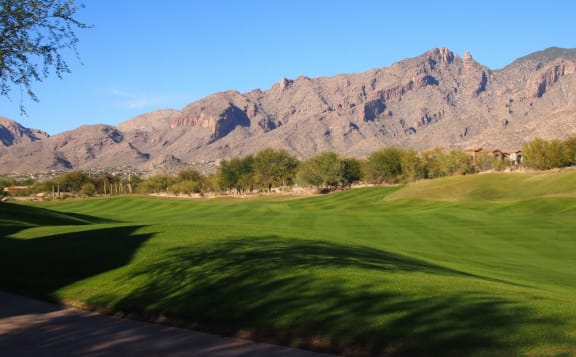 Scenic Mountain and Golf Course View at Gated Tucson, AZ Apartment