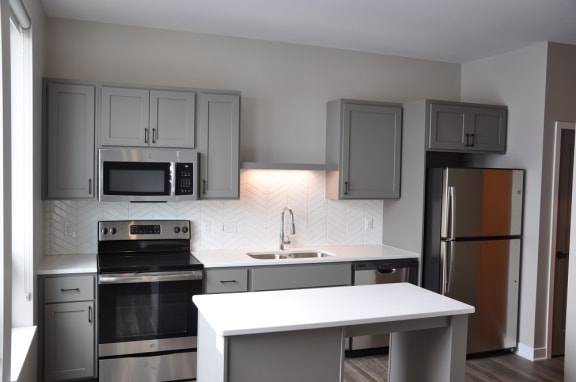 Studio Kitchen at Dillard Apartments, Fargo, North Dakota 58102