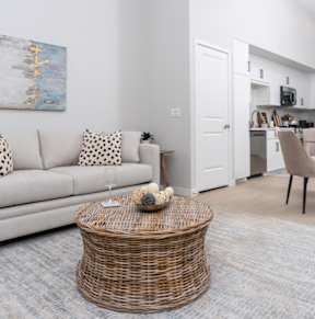 Living room with couch and coffee table