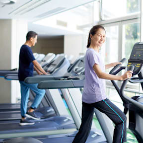 Seniors Are Working Out at The Orion Senior Apartments - Orange, CA, Orange California