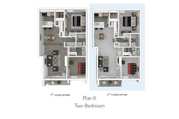 a floor plan of a two bedroom apartment