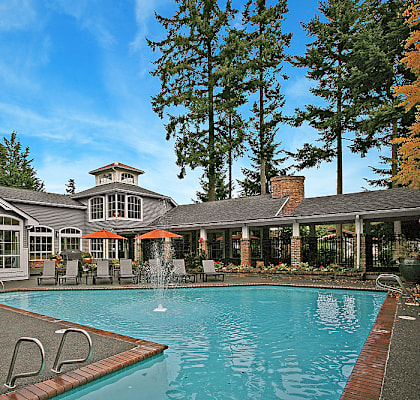 Relaxing pool at Arcadia Townhomes