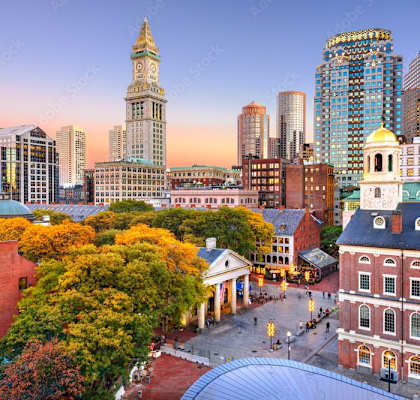 a view of the city skyline of downtown