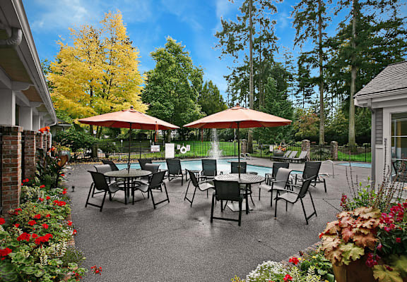 Relaxing pool at Arcadia Townhomes