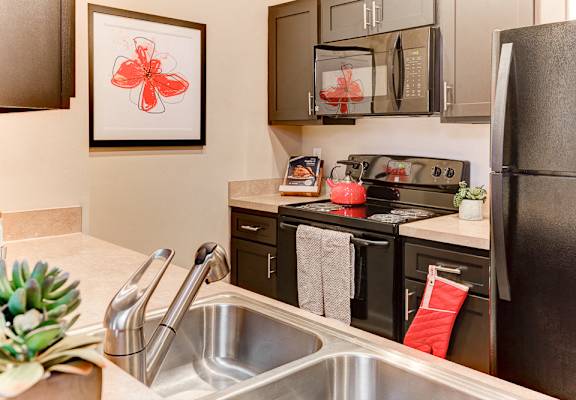 Stunning remodeled kitchen at The Bradford at Easton Apartments, Columbus