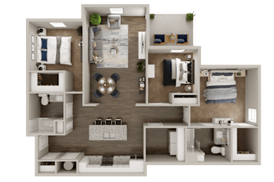 3 bedroom apartment floor plan