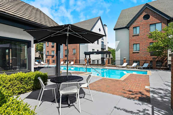 Poolside Lounge Space at Avia Apartments on College Blvd (Overland Park), Kansas