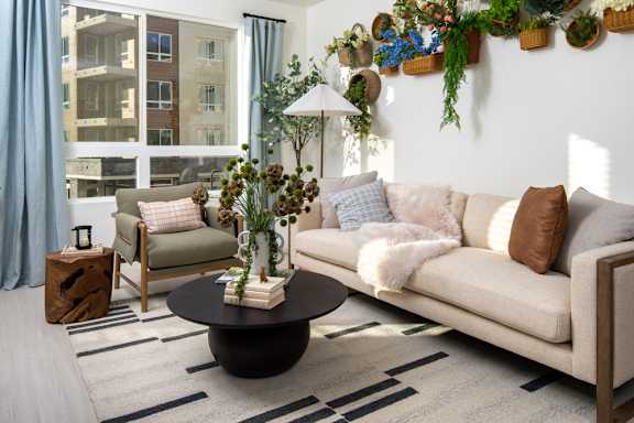Living Area at Trestle Apartments, Monrovia, CA