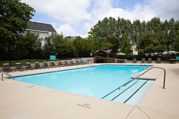 Sparkling Pool with Outdoor Grill