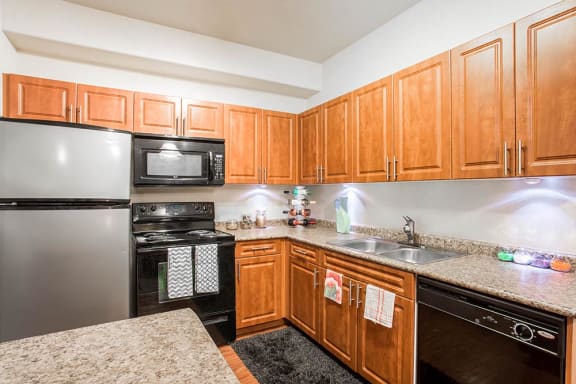 Fully Equipped Kitchen Includes Frost-Free Refrigerator, Electric Range, &amp; Dishwasher at The Preserve at Rock Springs, Rock Springs, 82901