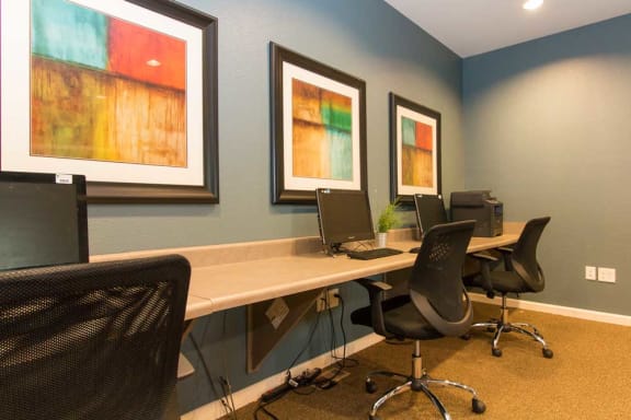 Business Center with chairs