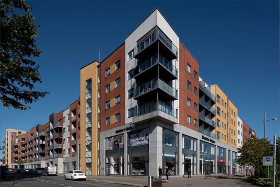the building where the apartment is located
