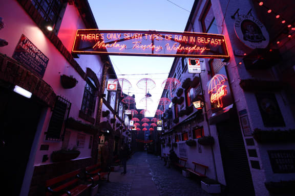 a street in Belfast at night