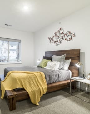 Interiors-1 bedroom apartment for rent with natural lighting at The Conrad near UNMC OMaha NE
