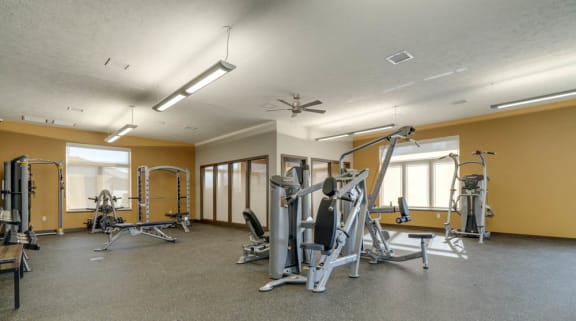 WH Flats luxury apartments' workout gym in south Lincoln NE