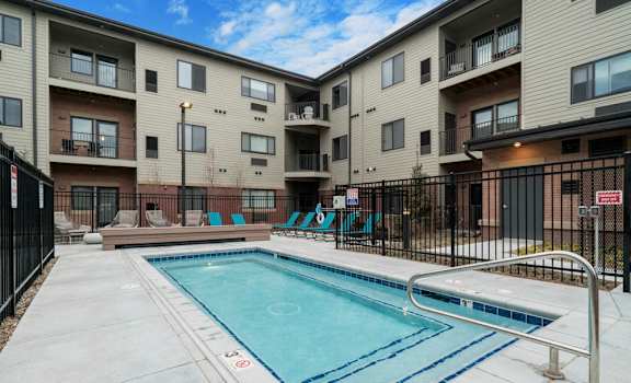 The Conrad swimming pool in the Blackstone District Omaha NE