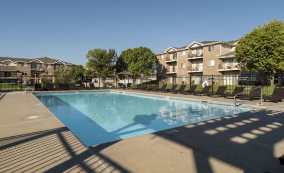 Heated pool at Highland View Apartments in north Lincoln NE 68521