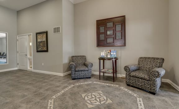 Clubhouse lounge at Pinebrook Apartments in Lincoln NE