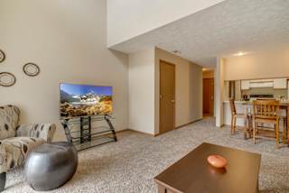 Living room area in Pine Lake Heights Apartments