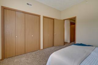 Two closets in the bedroom for storage at Pine Lake Heights apartments